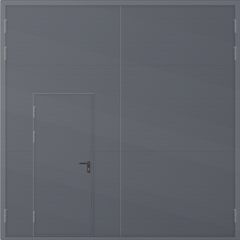 ВР-к Ворота металлические каркасные с калиткой