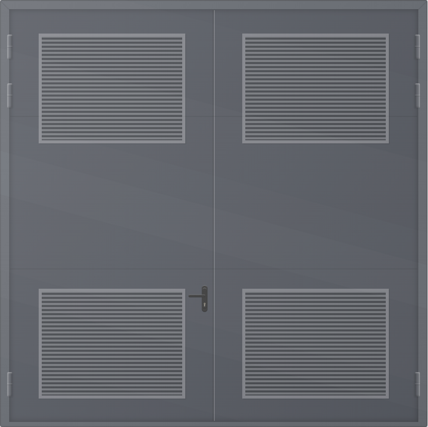 ВР Ворота металлические каркасные с вентиляционной решеткой