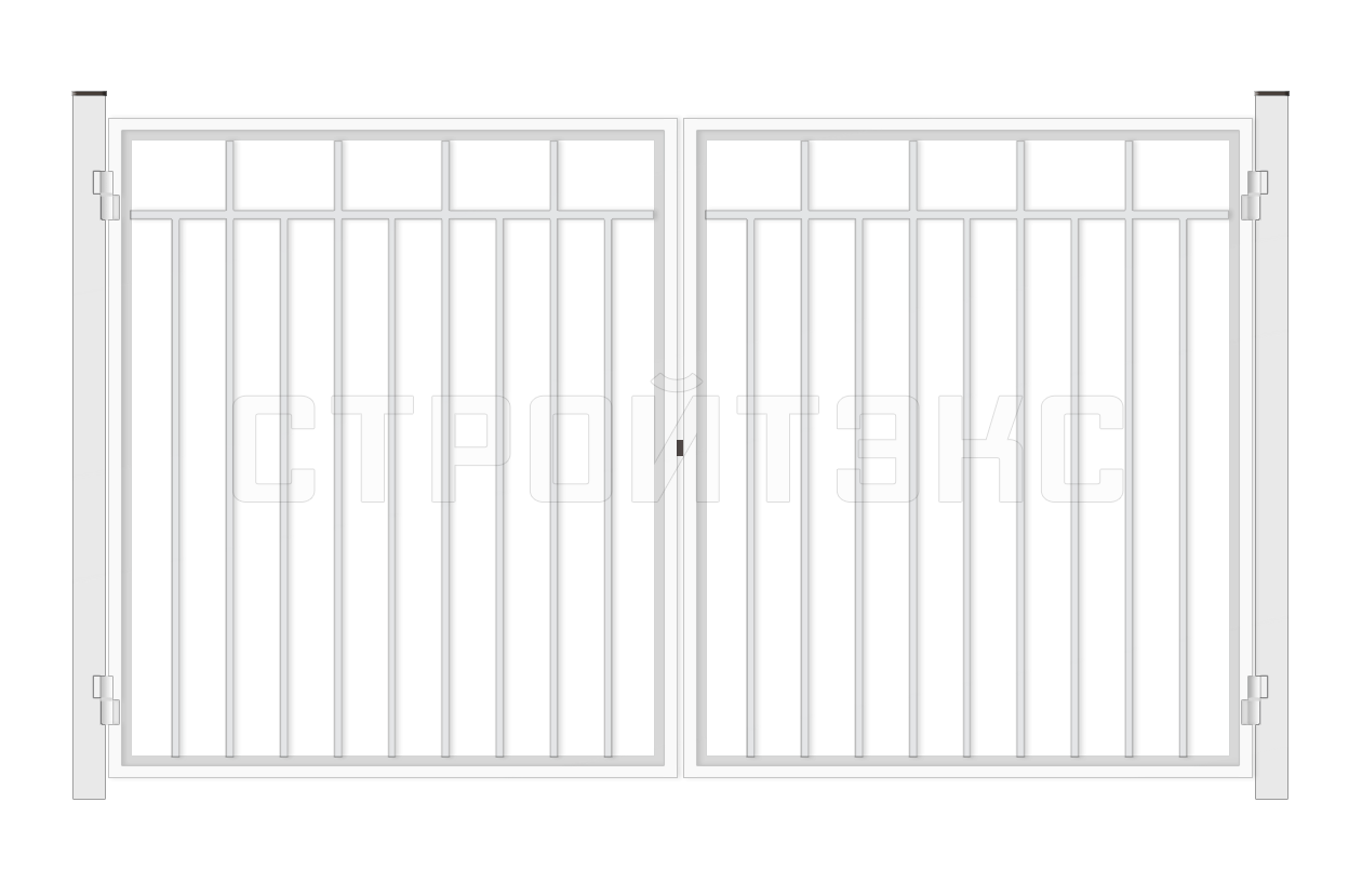 Уличные распашные ворота Решетка